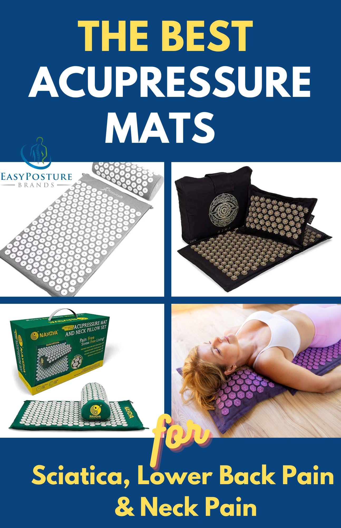 Best Acupressure Mat for Sciatica, Lower Back Pain & Neck Pain Easy
