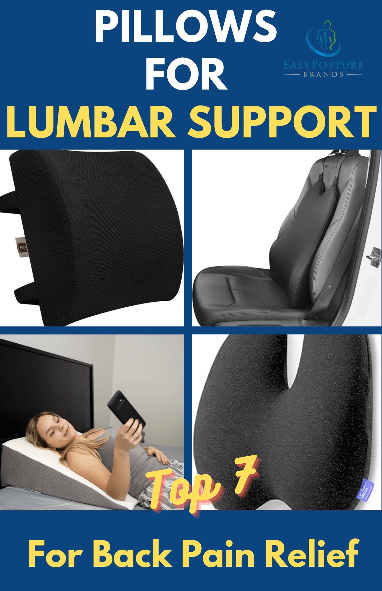 Dreamer Car Seat Cushion for Driver/Passenger - Wedge Cushion for Posture