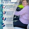 Car Seat Cushion - Wedge Shaped Gel Infused Memory Foam Seat Cushion ComfiLumba 