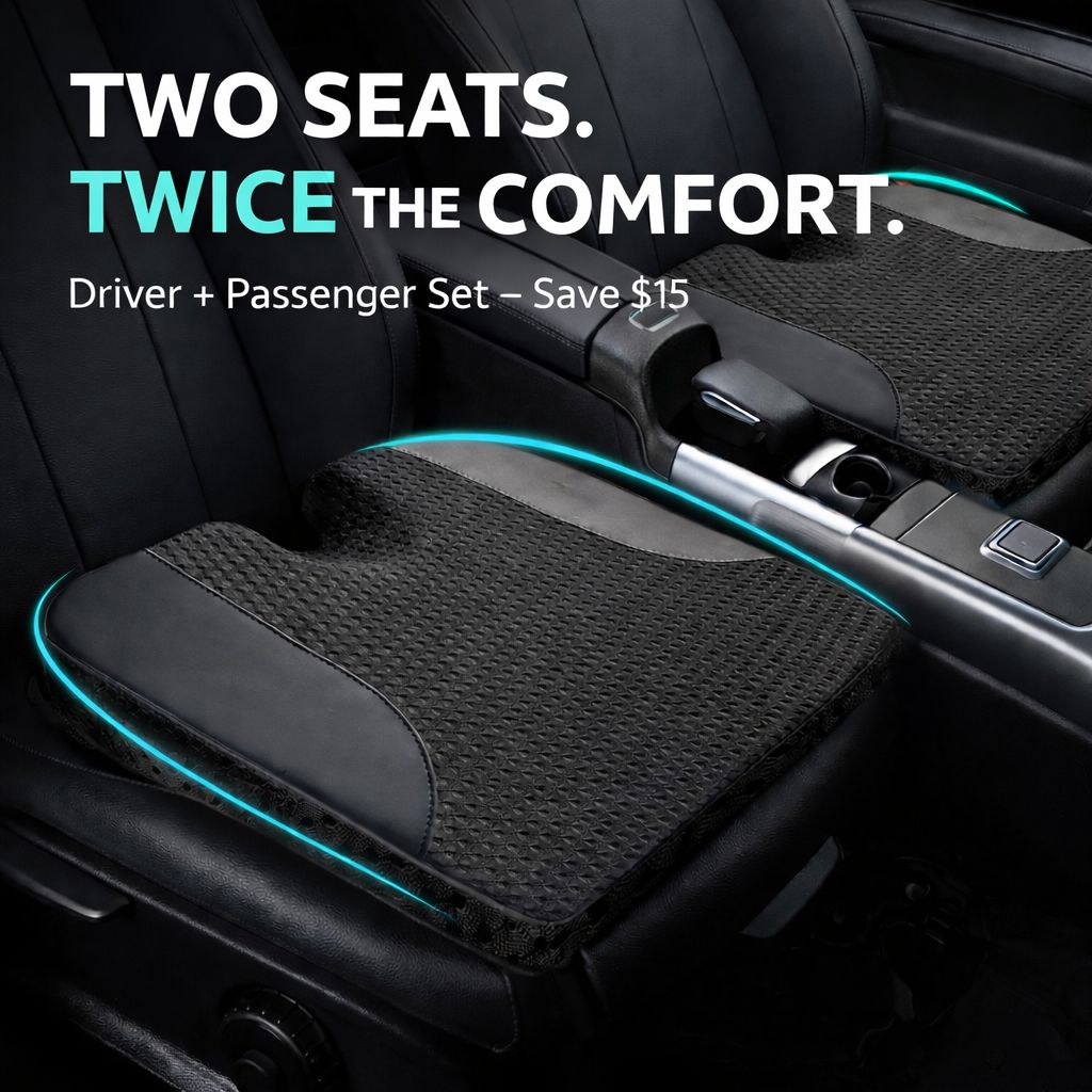 ComfiLumba Car and Truck Seat Cushion - Wedge Shaped High Density Memory Foam Seat Cushion ComfiLumba 