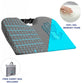 Car Seat Cushion - Wedge Shaped Gel Infused Memory Foam Seat Cushion ComfiLumba Gray Mesh Cover (extender not included) 