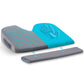 Car Seat Cushion - Wedge Shaped Gel Infused Memory Foam Seat Cushion ComfiLumba Gray Velour Plush Cover (includes extender) 