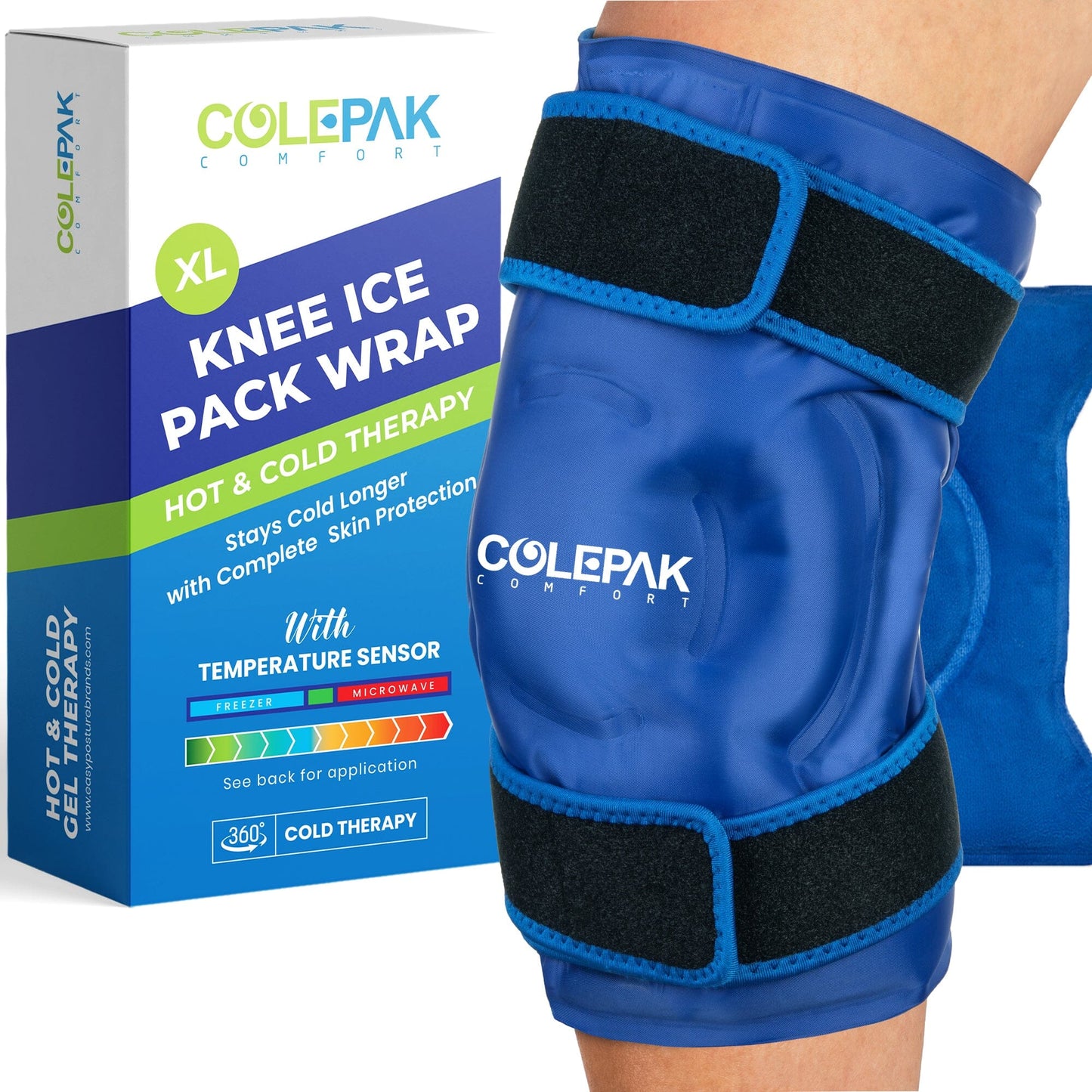 Ice Packs for Knee & Back Reusable Hot Cold Pack ColePak Comfort 