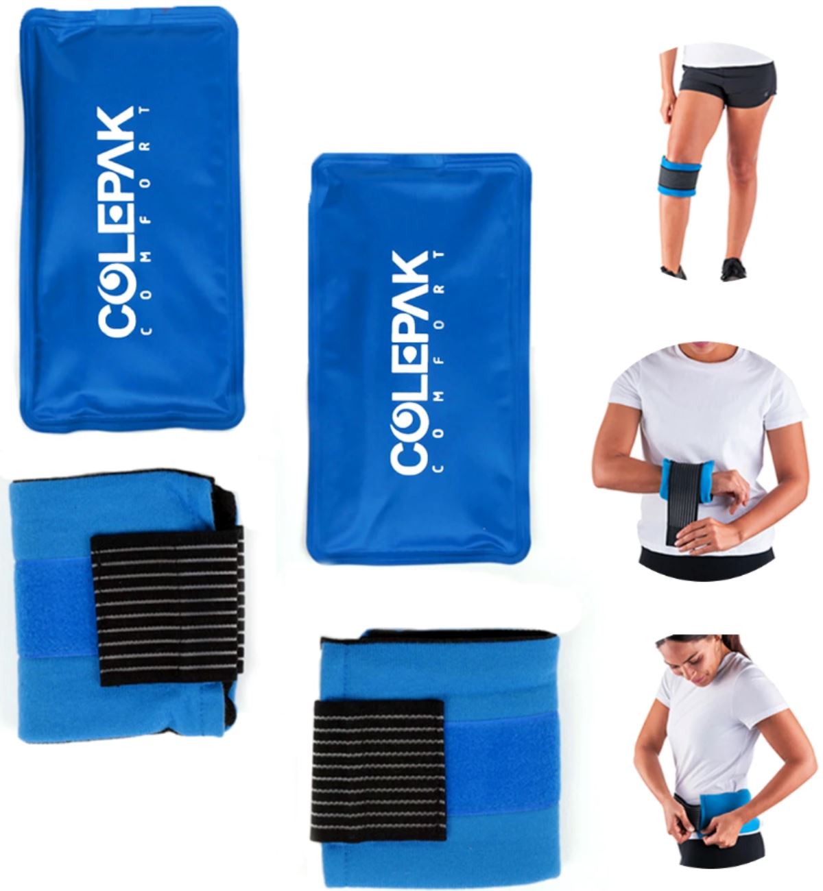 Reusable Gel Ice Packs & Ice Wrap Holder Reusable Hot Cold Pack ColePak Comfort 